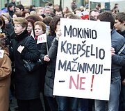 Lenkų protesto akcija Vilniuje