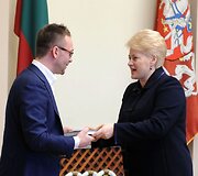 Robertas Dačkus ir Dalia Grybauskaitė