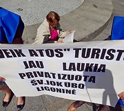 Antakalnio ligoninės medikų piketas prie Vilniaus savivaldybės