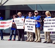 Antakalnio ligoninės medikų piketas prie Vilniaus savivaldybės