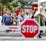 Antakalnio ligoninės medikų piketas prie ligoninės