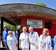 Antakalnio ligoninės medikų piketas prie ligoninės