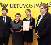  41-ojo tarptautinio jaunimo epistoliarinio ra&scaron;inio konkurso apdovanojimai