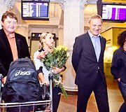 Penkiakovininkų sutikimas oro uoste