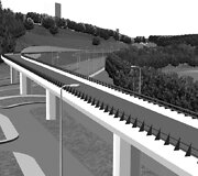 Įkasta simbolinė naujojo viaduko kapsulė.