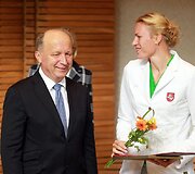 Andrius Kubilius pasveikino Austrą Skujytę