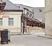 Per sprogimą nukentėjęs Vilniaus vie&scaron;osios pirties pastatas aptvarkytas.