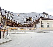 Per sprogimą nukentėjęs Vilniaus vie&scaron;osios pirties pastatas aptvarkytas.