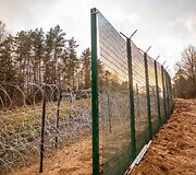 Spaudos konferencija prie Lietuvos ir Baltarusijos pasienio