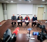 Lietuvos piliečių delegacijos, grįžusios i&scaron; Baltarusijos, spaudos konferencija