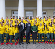 Lietuvos kurčiųjų sportininkų delegacijos palydėtuvės