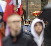 Mitingas &bdquo;Apginti tautinių mažumų mokyklas Trakų rajone&ldquo;