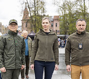 Agnė Bilotaitė, Rustamas Liubajevas ir  Renatas Požėla papasakojo kaip tarnybos pasiruo&scaron;ė užtikrinti saugumą ir rimtį gegužės 9 dieną