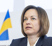 Ukrainos socialinės politikos ministrė Maryna Lazebna
