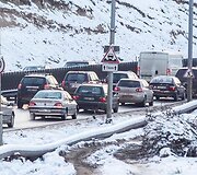 Spūstys Geležinio Vilko gatvėje ties A.Go&scaron;tauto gatve.