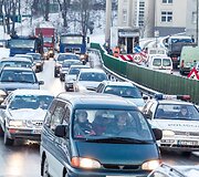 Spūstys Geležinio Vilko gatvėje ties A.Go&scaron;tauto gatve.