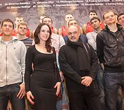 Filmo &bdquo;Tyli naktis&ldquo; seansas dalyvaujant &bdquo;Lietuvos ryto&ldquo; krep&scaron;ininkams.