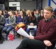 Rolandas Kazlas skaito Kristijoną Donelaitį.