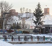Buvęs atviras baseinas.