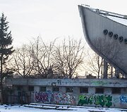 Buvęs atviras baseinas.