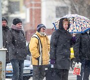 Antradienio rytą Vilniuje sninga