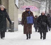 Antradienio rytą Vilniuje sninga