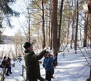 Verkių parke i&scaron;kelti inkilai