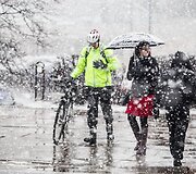 Pavasari&scaron;ką saulę Vilniuje vėl pakeitė sniegas 