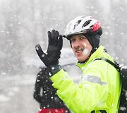 Pavasari&scaron;ką saulę Vilniuje vėl pakeitė sniegas 
