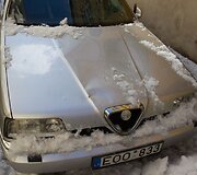 Apgadintas automobilis Vilniaus Ligoninės gatvėje.