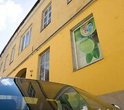 Apgadintas automobilis Vilniaus Ligoninės gatvėje.