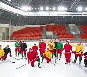 Lietuvos ledo ritulio rinktinės treniruotė