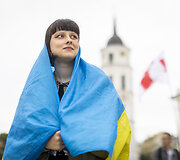 Katedros aik&scaron;tėje vyko Ukrainos palaikymo akcija