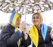 Katedros aik&scaron;tėje vyko Ukrainos palaikymo akcija