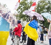 Katedros aik&scaron;tėje vyko Ukrainos palaikymo akcija
