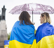 Katedros aik&scaron;tėje vyko Ukrainos palaikymo akcija