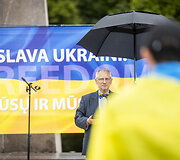 Katedros aik&scaron;tėje vyko Ukrainos palaikymo akcija