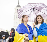 Katedros aik&scaron;tėje vyko Ukrainos palaikymo akcija
