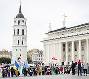 Katedros aik&scaron;tėje vyko Ukrainos palaikymo akcija