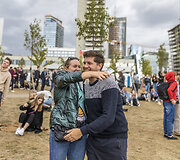 Emocingas krep&scaron;inio varžybų stebėjimas fanų zonoje