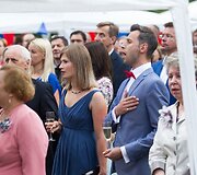 Prancūzijos ambasadorės Maryse Eveline Berniau rezidencijoje susirinkę svečiai paminėjo Bastilijos dieną.