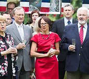 Prancūzijos ambasadorės Maryse Eveline Berniau rezidencijoje susirinkę svečiai paminėjo Bastilijos dieną.