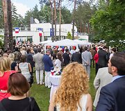 Prancūzijos ambasadorės Maryse Eveline Berniau rezidencijoje susirinkę svečiai paminėjo Bastilijos dieną.