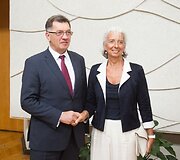 Tarptautinio valiutos fondo vaodvės Christine Lagarde vizitas Lietuvoje
