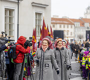 Vilniaus miesto 700 metų jubiliejui skirtą i&scaron;kilmingą vėliavų pakėlimo ceremoniją