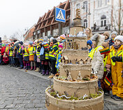 Vilniaus miesto 700 metų jubiliejui skirtą i&scaron;kilmingą vėliavų pakėlimo ceremoniją