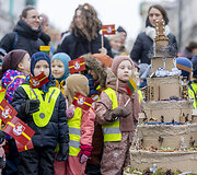 Vilniaus miesto 700 metų jubiliejui skirtą i&scaron;kilmingą vėliavų pakėlimo ceremoniją