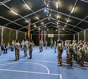 JAV rotacinių pajėgų batalionų Lietuvoje pasikeitimo ceremonija