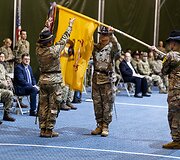 JAV rotacinių pajėgų batalionų Lietuvoje pasikeitimo ceremonija