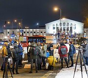 Žmogaus teisių gynėjai ir aktyvistai surengė protestą prie&scaron; deportaciją